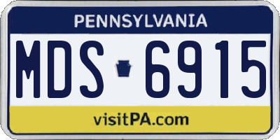 PA license plate MDS6915