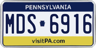 PA license plate MDS6916