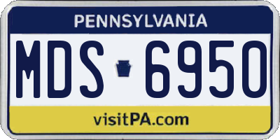 PA license plate MDS6950