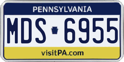 PA license plate MDS6955
