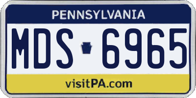 PA license plate MDS6965