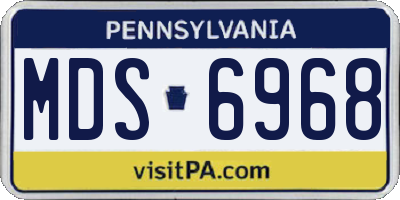 PA license plate MDS6968