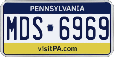 PA license plate MDS6969