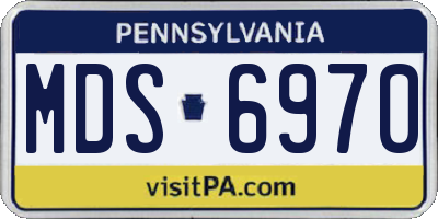 PA license plate MDS6970
