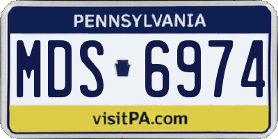 PA license plate MDS6974