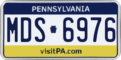 PA license plate MDS6976