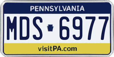 PA license plate MDS6977
