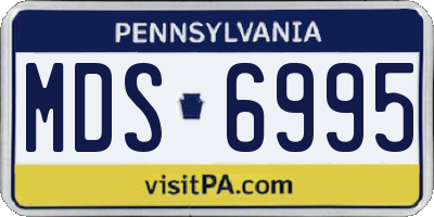PA license plate MDS6995