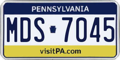 PA license plate MDS7045