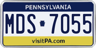 PA license plate MDS7055