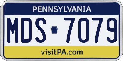 PA license plate MDS7079