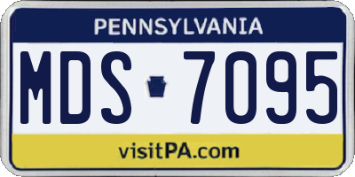 PA license plate MDS7095