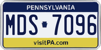 PA license plate MDS7096