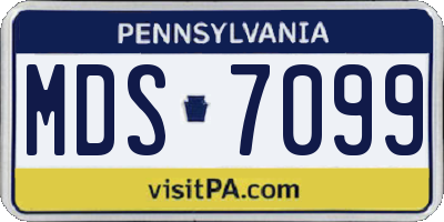 PA license plate MDS7099