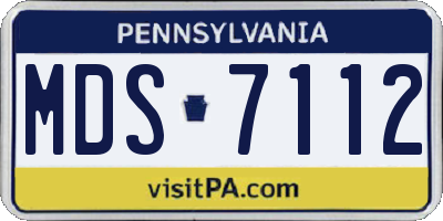 PA license plate MDS7112