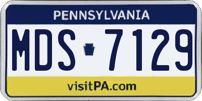 PA license plate MDS7129