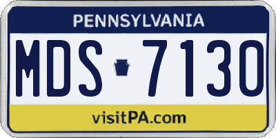 PA license plate MDS7130