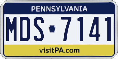 PA license plate MDS7141