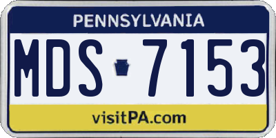PA license plate MDS7153