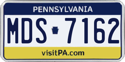 PA license plate MDS7162