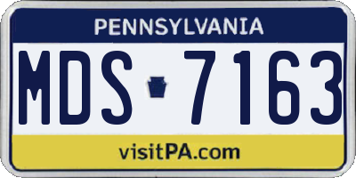 PA license plate MDS7163