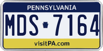 PA license plate MDS7164
