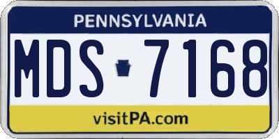 PA license plate MDS7168