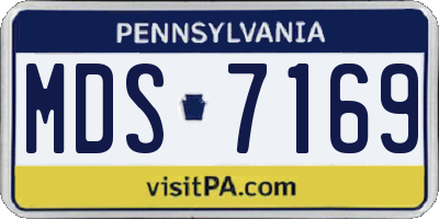 PA license plate MDS7169