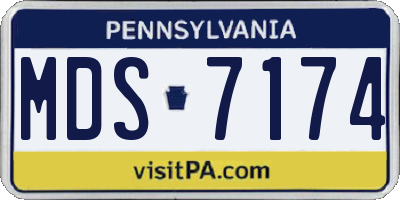 PA license plate MDS7174