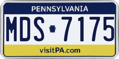 PA license plate MDS7175