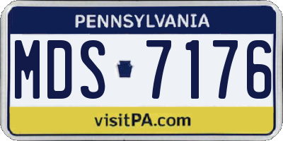 PA license plate MDS7176