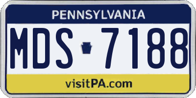 PA license plate MDS7188