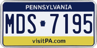 PA license plate MDS7195