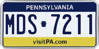 PA license plate MDS7211