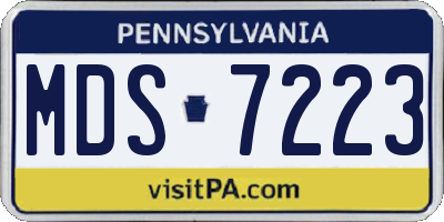 PA license plate MDS7223