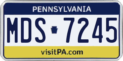 PA license plate MDS7245