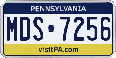 PA license plate MDS7256