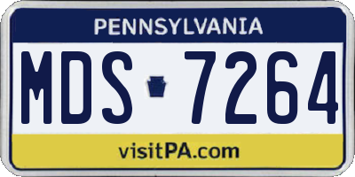 PA license plate MDS7264