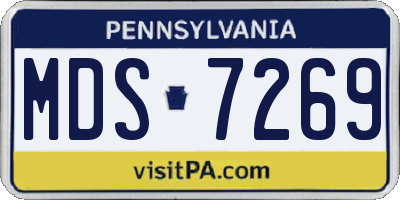 PA license plate MDS7269