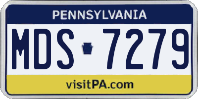 PA license plate MDS7279