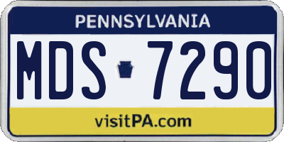 PA license plate MDS7290