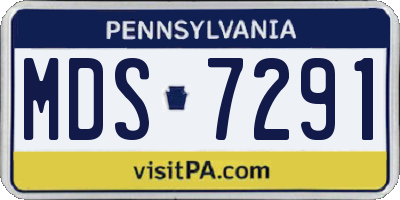 PA license plate MDS7291