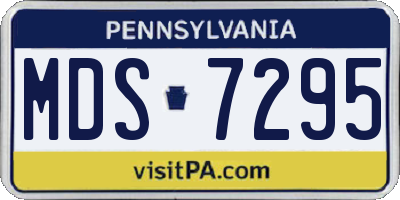 PA license plate MDS7295