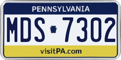 PA license plate MDS7302