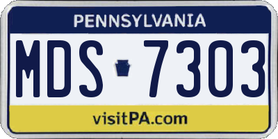 PA license plate MDS7303
