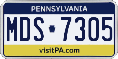 PA license plate MDS7305