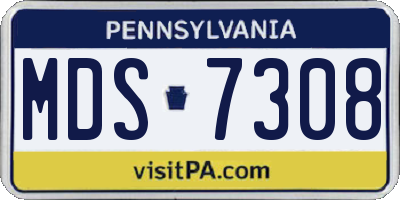 PA license plate MDS7308