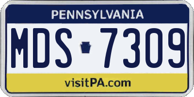 PA license plate MDS7309