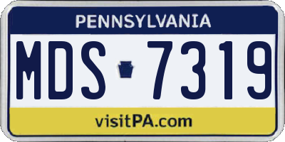 PA license plate MDS7319