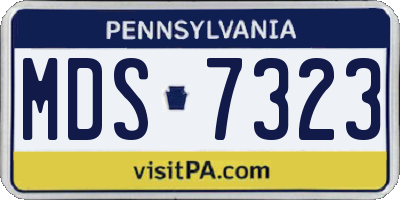 PA license plate MDS7323